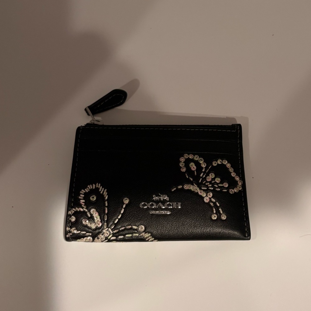 Coach mini ID  Card Holder with Butterfly Print